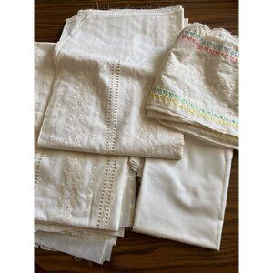 Various white material for crafting sewing projects